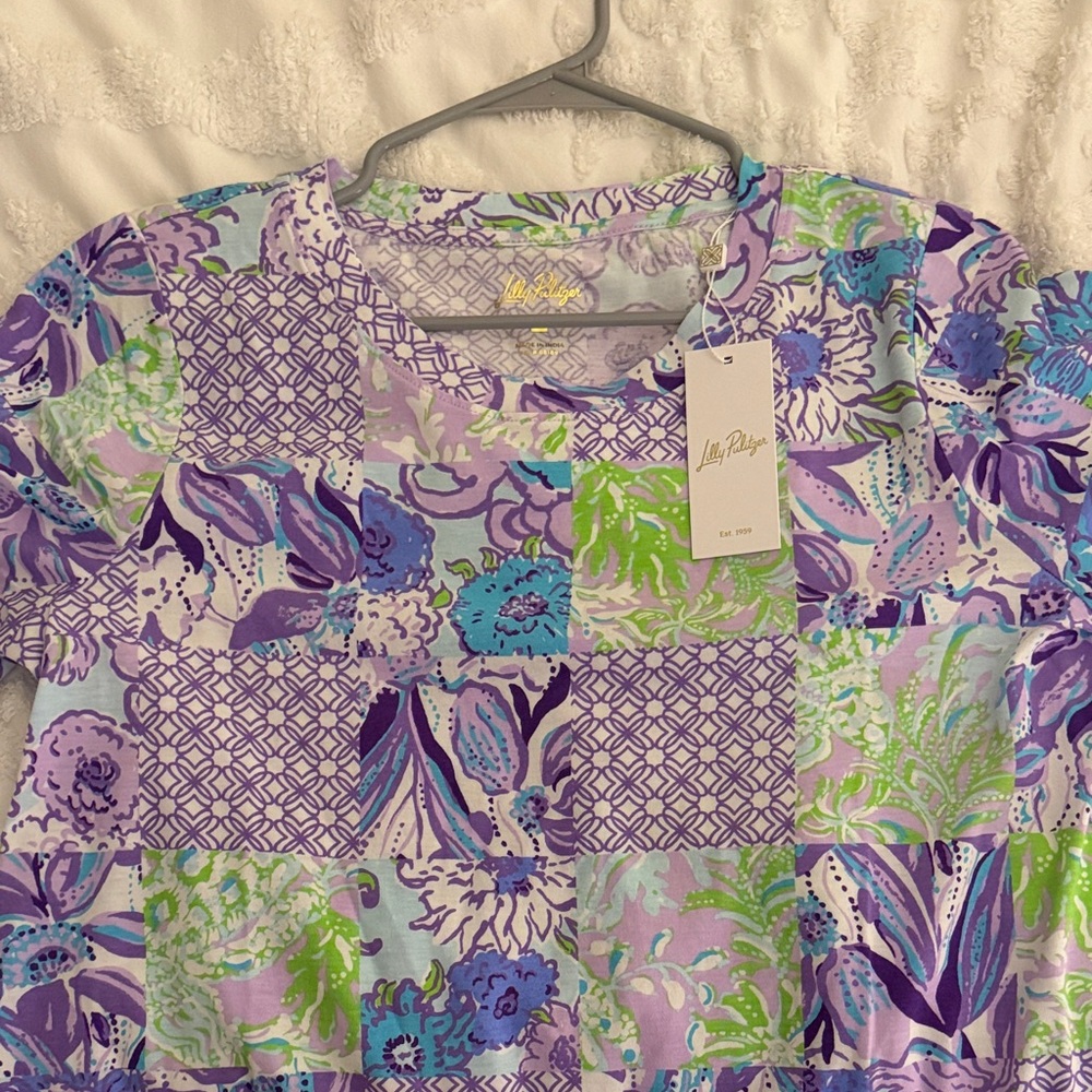 NWT Lilly Pulitzer Women's Cody Short Sleeve Dress - Multi Juicy Story Patch - Picture 2 of 5